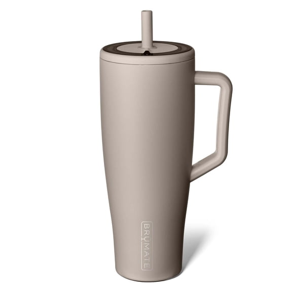 Brümate Era 40 Oz Tumbler With Handle And Straw | 100% Leakproof Insulated Tumbler With Lid And Straw | Made Of Stainless Steel | Cup Holder Friendly Base | 40Oz (Mocha)
