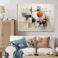 thumbnail image 1 of Designart Multi-Color Mid-Century Modern Canvas wall art, Midcentury wall art, Colorful Mid Century Abstract gracefulness I , Abstract Midcentury Wall art decor, 40x30 inches, 1 of 5