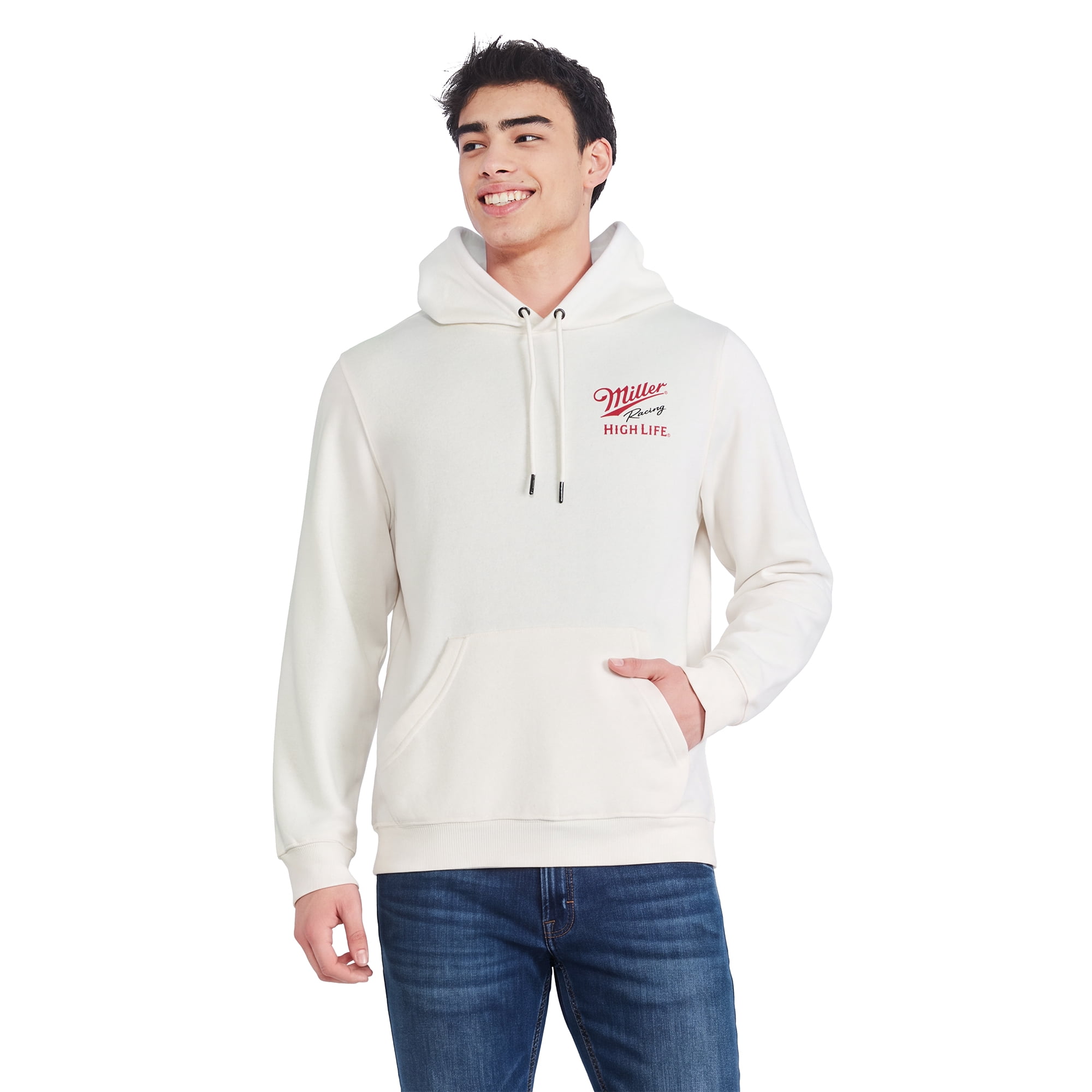 Haut à capuchon imprimé graphique Miller High Life pour hommes
