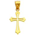 thumbnail image 1 of Precious Stars Jewelry 14k Yellow Gold Fancy Cross Religious Pendant, 1 of 1