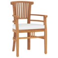 thumbnail image 2 of vidaXL 5 Piece Garden Dining Set Solid Wood Teak, 2 of 5