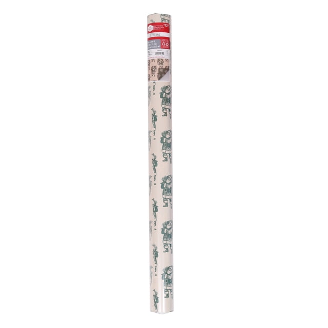 Papier cadeau de Noël bonshommes de neige et flocons Holiday Time, largeur 30 po
