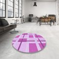thumbnail image 4 of Ahgly Tapis Rectangulaire Lavable en Machine Intérieur Transitionnel Fleur Rose, 7 Pieds x 9 Pieds, 4 of 7