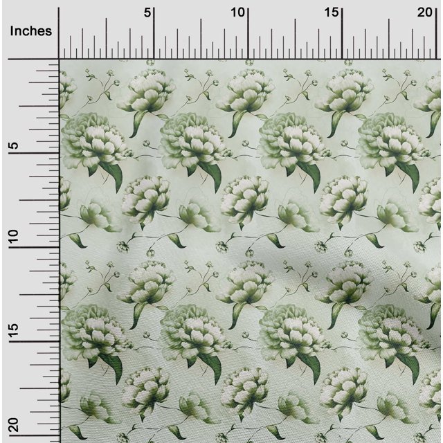 oneOone Polyester Spandex Mint Fabric Florals Craft Projects Decor Fabric Printed By The Yard 56 Inch Wide-W8M