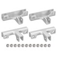 thumbnail image 1 of Unique Bargains Glass Fixing Clip, 4 Pack for 8-12mm Aluminum Alloy T-shaped Glass Support Bracket, 1 of 5