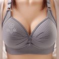 thumbnail image 1 of Bras for Women, Womans Printing Gathered Together Large Size Daily Bra Underwear No Rims, 1 of 6