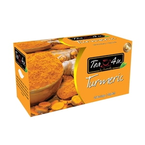 Tea4U Infusion à base de plantes curcuma Tea Sacs – Sans caféine – 25 Sacs scellés individuellement