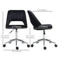 thumbnail image 3 of Vinsetto Armless Office Chair Swivel Computer Desk Chair, Black, 3 of 10