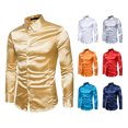 thumbnail image 3 of maskred Hauts à Manches Longues pour Hommes - Fonctionnel Anti-Froissement Durable et Chic Bonne Coupe pour Corps Normal Chemise de Travail Décontractée Rouge TG, 3 of 6