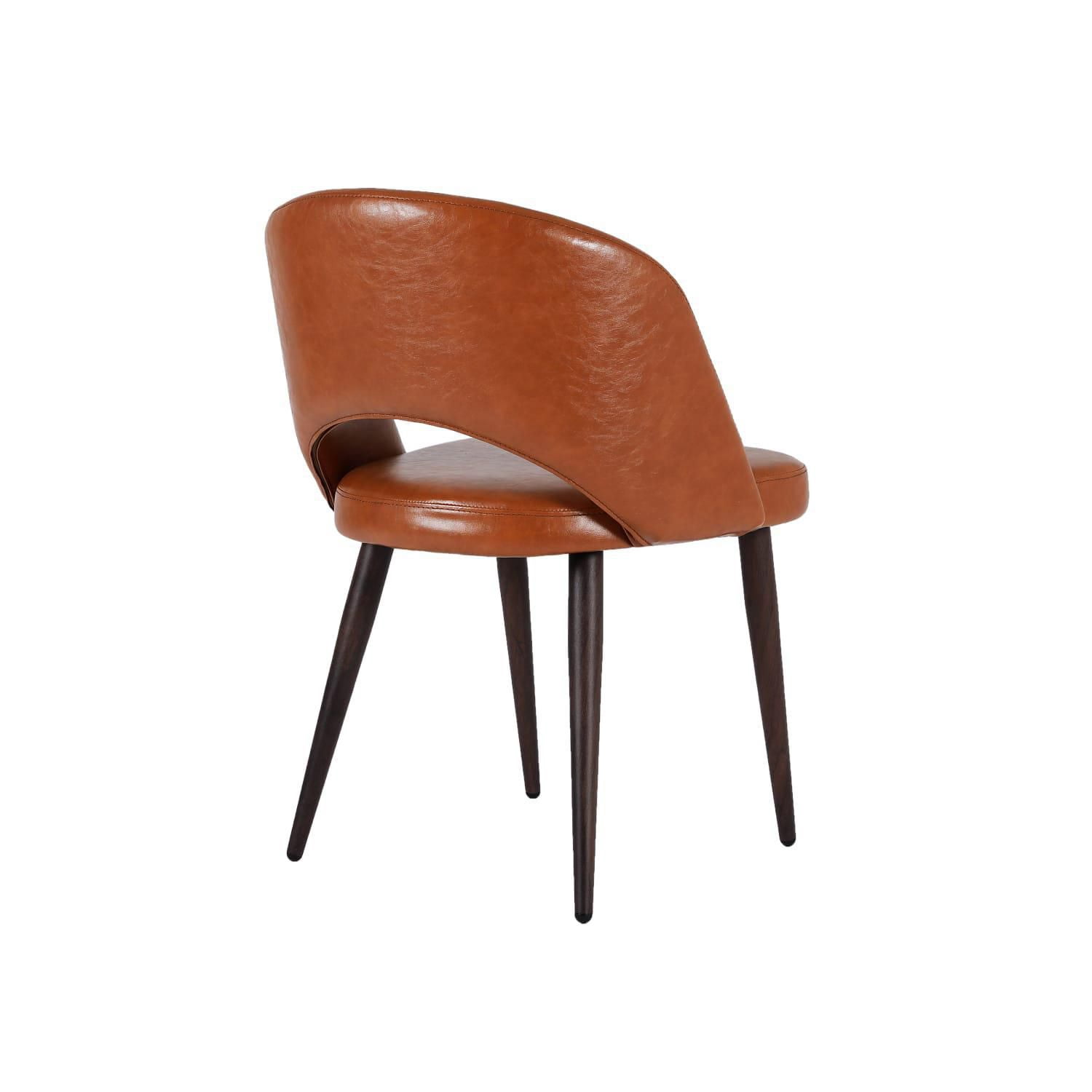 Chaise de salle à manger sans accoudoirs Take Me Home Executive – Style milieu de siècle avec revêtement en cuir PU de qualité supérieure et pieds en noyer robustes, parfaite pour les salles à manger