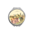 thumbnail image 1 of Colorful City France Painting Hand Compact Mirror Round Portable Pocket Glass, 1 of 3