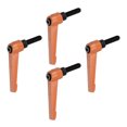 thumbnail image 1 of Unique Bargains 4 Pack M8 x 25mm Male Threaded Stud Adjustable Clamping Lever Handle Bolt Knob Orange, 1 of 6