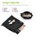 thumbnail image 4 of Costway Drawstring Backpack String Bag Folding Sports Sack w/Zipper Pocket Black, 4 of 10