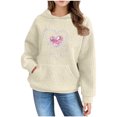 thumbnail image 1 of Posijego Sweat à Capuche Mignon pour Adolescentes, Graphique Cœur, Manches Longues, avec Poche, 1 of 6