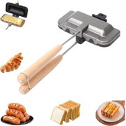Hot Dog Pocket Maker, 2026 Hot Dog Toaster, Double-Sided Sandwich Baking Pan, Portable Flip Sealed Grill Pan for Pancakes, for Toast, Omelets (Anti-loosening)