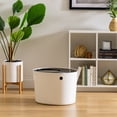 thumbnail image 3 of IRIS Top Entry Cat Litter Box with Litter Catching Grooved Lid, White/Black, 3 of 7