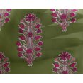 thumbnail image 4 of oneOone Georgette Viscose Fabric Leaves & Floral Block Print Fabric BTY 42 Inch Wide, 4 of 5