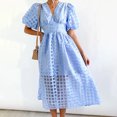 thumbnail image 2 of Ketyyh-chn99 Robes d'Été pour Femmes Grande Taille Décontractées Robe de Plage Robe de Plage Automne Décontractée Ample Mini-Robe Bleu Clair,m, 2 of 5
