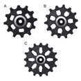 thumbnail image 4 of Bicycle Rear Derailleur Pulley Aluminum Alloy Stable Bearing Wheels Wide Narrow Guide Ceramic Bearing Wheel Portable Riding Spare Replacement 16T, 4 of 6