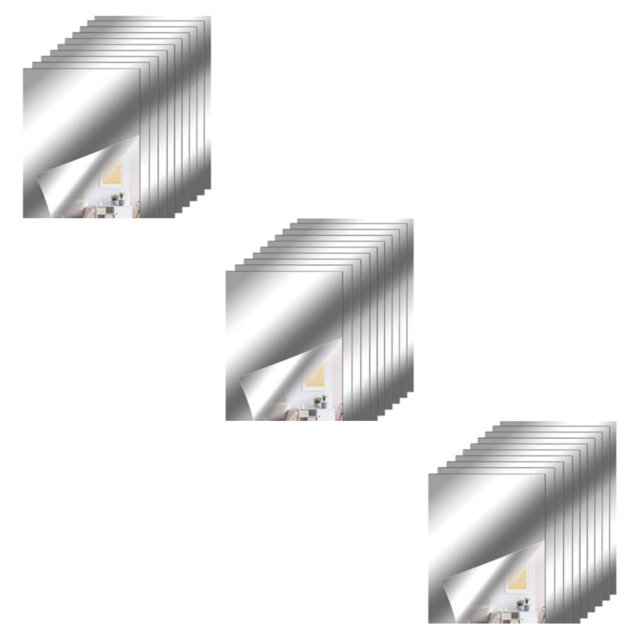 ziyahi 6piece Any Room In Home Self Adhesive Non Glass Mirror Tiles For Stunning Wall 3Set