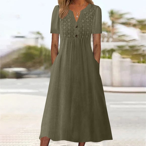 Mefallenssiah Sexy Printed Fashion Women Short Sleeve V-Neck Ladies Slim Long Dress