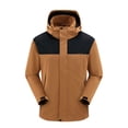 thumbnail image 3 of Sentmoon Two Piece Sets Mens Jacket and Tops Solid Color Long Sleeve Hooded Neck Men Winter Coat Plus Size Zipper Windbreaker Men Fall Clothes with Pockets for Commuting and Bike Riding, 3 of 9