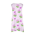 thumbnail image 5 of PMVFHDE Robe Fille pour l'Été Mode Fille Mignonne Printemps et Été Imprimée Col Rond Sans Manches Robe Décontractée (5), Rose, 8-9, 5 of 5