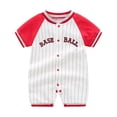 thumbnail image 1 of MIASHUI Barboteuse pour Bébé Vêtements d'Été pour Bébé Vêtements de Ramper pour Bébé Vêtements pour Enfants Baseball Sports Vêtements pour Bébé, Rouge, 0-3 Mois, 1 of 8