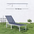 thumbnail image 3 of Outsunny Outdoor Lounge Chair, 5-Position Tanning Chair, Dark Blue, 3 of 10
