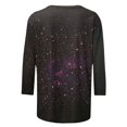 thumbnail image 3 of UPPADA Blouses pour Femmes Grande Taille à Manches 3/4, T-Shirts à Imprimé Floral Teintable, Chemises Décontractées Tendance à Col Rond, Chandails Confortables à Enfiler, Hauts Blouses Mignons d'Été, Chemises à Manches 3/4 pour Femmes, Économie, 3 of 5