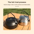 thumbnail image 3 of Outdoor Stainless Steel Kettle Locking Handle Camping Hung Pot Portable, 3 of 8