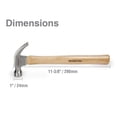 thumbnail image 4 of WorkPro 7 Oz Wooden Claw Hammer,Forged Steel Head, 4 of 6