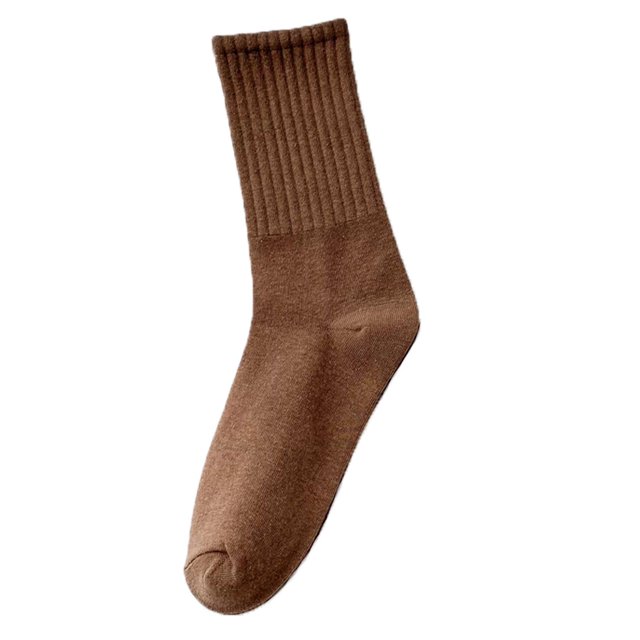 XIAQUJ Womens Socks Solid Color Socks Colorful Lightweight Cotton Pile Socks Socks Socks Brown One Size
