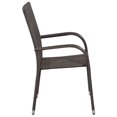 thumbnail image 2 of vidaXL 9 Piece Garden Dining Set Brown and Black, 2 of 5