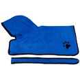 thumbnail image 1 of Labymos Dog Bathrobe Dog Bath Towel with Hood Belt Soft Super Water Absorption, 1 of 7