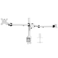 thumbnail image 1 of VIVO Triple 23 to 32 inch LED LCD Computer Monitor Desk Mount VESA Stand Heavy Duty Fully Adjustable Tilt Swivel and Rotation Fits 3 Screens White STAND-V103W, 1 of 5