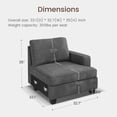 thumbnail image 2 of HONBAY Right Arm of Modular Sectional Corduroy Sofas, Grey, 2 of 5