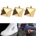 thumbnail image 4 of 100pcs Square Pyramid Studs, 4 Claw Metal Studs Punk Rivets for Clothing Shoe Leather Bag Jacket Crafts, 4 Prong Metal Nailhead Studs Spike Stud Leather Claw Rivets, 4 of 7