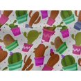 thumbnail image 5 of oneOone Viscose Jersey Rust Brown Fabric Cactus Craft Projects Decor Fabric Printed By The Yard 60 Inch Wide, 5 of 5
