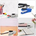 thumbnail image 3 of OULII 1Pc White Office Stapler Desktop Binding Machine with Streamlined Design for Comfortable Hand Use, 3 of 8