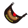 thumbnail image 2 of Pet Dogs Saliva Towel Delicious Sausage Pattern Bandana BibsFunny Photography Props Gift For Cats Dogs, 2 of 9