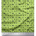 thumbnail image 1 of Soimoi Green Viscose Chiffon Fabric Insect Printed Craft Fabric by the Yard 42 Inch Wide, 1 of 1