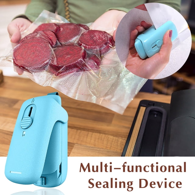 LSLJS Portable Household Quick-Sealing Sealer Small Express Food Packaging Bag Mini Manual Sliding Cover Sealer, Sealing Machine