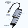 thumbnail image 4 of Adaptateur Interface Multimédia USB C vers HD, Adaptateur USB C en Alliage d'Aluminium Ports Multiples Stables 4K à 60HZ Plug and Play 1080p à 60HZ pour Ordinateur Portable pour PC, 4 of 8