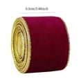 thumbnail image 2 of zanvin Decorations Velvet Wired Ribbon Velvet Ribbon for Gift Wrapping,2.5Inch, 2 of 4