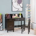 thumbnail image 2 of Costway Kids Wooden Study Desk & Chair Writing Table w/Drawer Storage Cabinet, 2 of 10