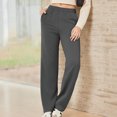 thumbnail image 2 of Womens Sweat Pants, Fashion Casual Solid Color Waist Sweatpants with Side Pockets, 2 of 5