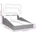 thumbnail image 4 of vidaXL Sunbed with Foldable Roof Brown 200x114x128 cm Poly Rattan, 4 of 5