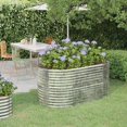 thumbnail image 1 of vidaXL Garden Raised Bed Powder-coated Steel 152x80x68 cm Silver, 1 of 4