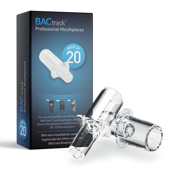 BACtrack Professional Breathalyzer Mouthpieces (20 Count) | Compatible with BACtrack S80, Trace, Scout, Element & S75 Breath Alcohol Testers